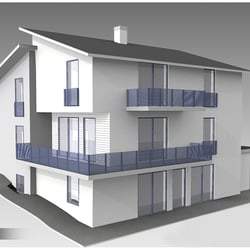3D-Presentation zur Planung eines Einfamilienhauses.