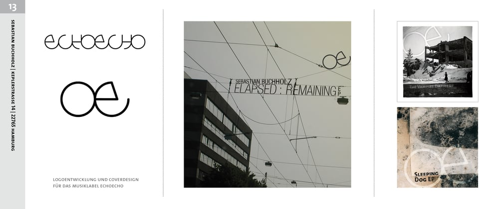 Logoentwicklung und Coverdesign für das Musiklabel echoecho