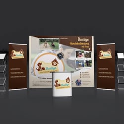 Messestand für Buddys Hundebetreuung