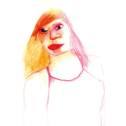 Grellgirl II, Aquarellzeichnung, 2016