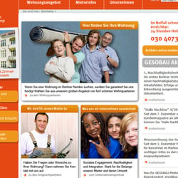 Gestaltung der Startseite von der GESOBAU AG