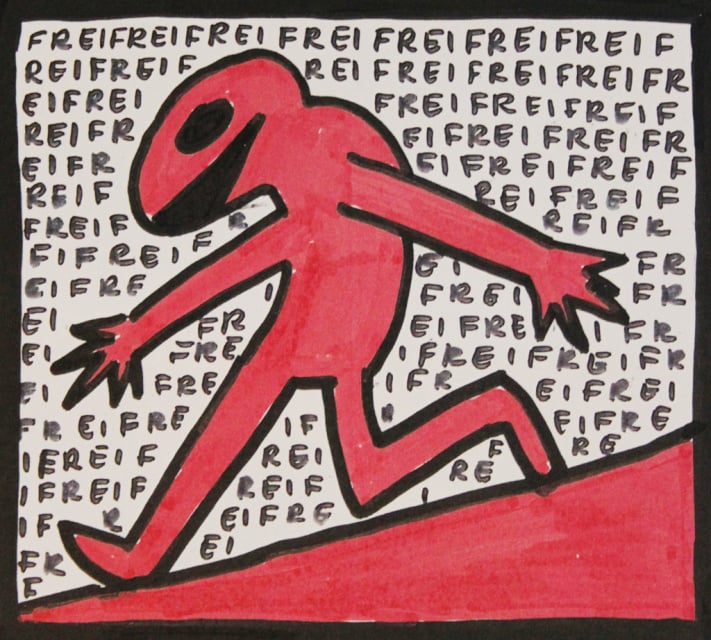 Comic (Entwurf) für eine Postkarte