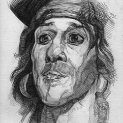 Andy McCoy, 2019, Graphit auf Papier, 21cm x 30cm