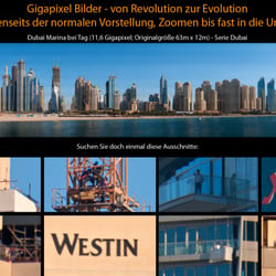 Dubai Marina bei tag – 11,6 Gigapixel; Originalgröße 63m x 12m