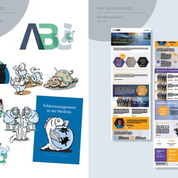 Logo Krebsforschung und  Illustrationen für Handbuch UNIKLINIK DRESDEN, Newslettergestaltung für C1TT