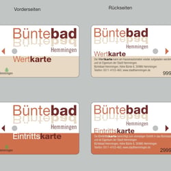 Wertkarte, Einzelkarte, Vorder- und Rückseite