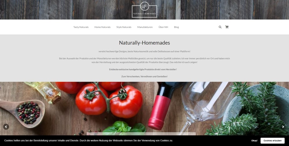 Naturally Homemades Startseite