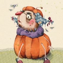 Halloween – alte Kürbis-Hexe