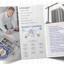 Bauunternehmen Flyer erstellen | Layout gestalten