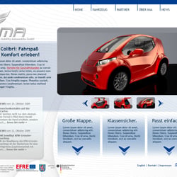 Gestaltung der Startseite von Innovative Mobility