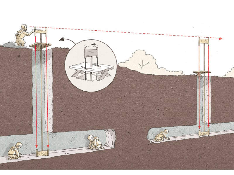 Archäologische Rekonstruktionszeichnung – Gegenort