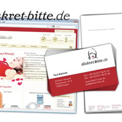 diskret-bitte.de – Logo, Visitenkarten, Briefbogen, Webseite