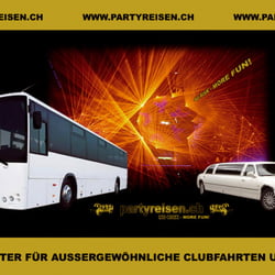 Visitenkarte Partyreisen.ch Rückseite