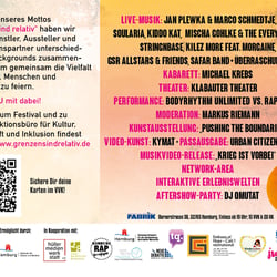 Flyer (Rückseite) zum Festival