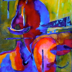 watercolour/mixed media, 51×33