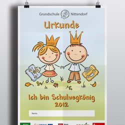 Plakat Schulwegkönig