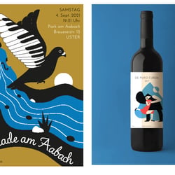 Flyerdesign und Weinlabel, 2021