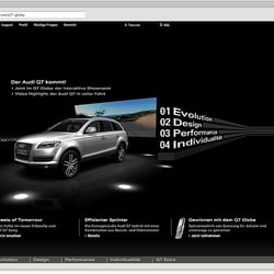 Audi – Q7 Special – www.audi.com/q7-globe – internationale Flash-Microsite – FlashDesign 2005