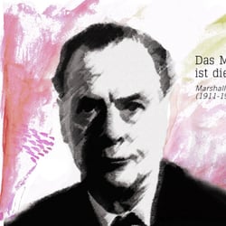 Marshall McLuhan (1911-1980) war ein kanadischer Philosoph. Sein Werk gilt als ein Grundstein der Medientheorie.
