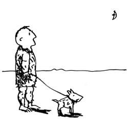 Spaziergang mit Hund
