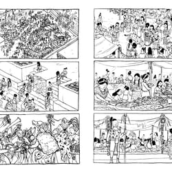 „Omen“, Masterarbeit an der Kunsthochschule Kassel, Graphic Novel (160 Seiten) über den Untergang der antiken Maya