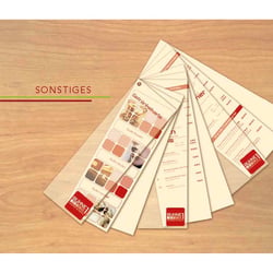 Buhne1-Lounge & Hotel | Format 100×300mm | fächerartige Getränkekarte mit einer Buchschraubenbindung