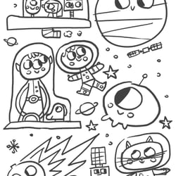 Happy Times in Space Skizze