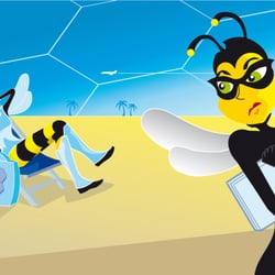 Gute Biene, böse Biene – Kampagne für Security Software