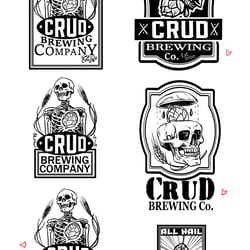 Crud Brewing Company Logo Design Ideen