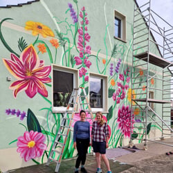 Graffiti – Mural am Petite Fleur Blumenladen in Schönebeck