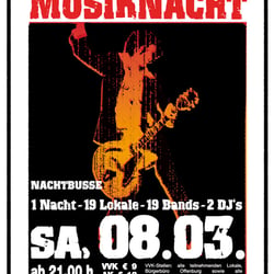 Plakat für die Offenburger Musiknacht 2008 für X-Events, Calw