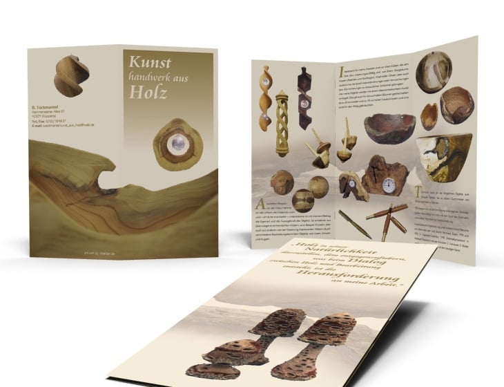 Flyer ‚Kunst(handwerk) aus Holz‘