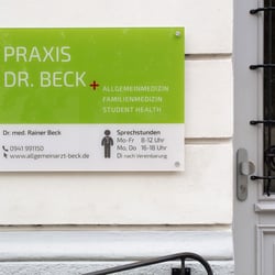 praxisschild dr Beck regensburg