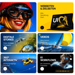 Visual Storytelling, AI Video Workflows, Motion Design, Webdesign, Landingpages, Präsentationen, Kampagnen
