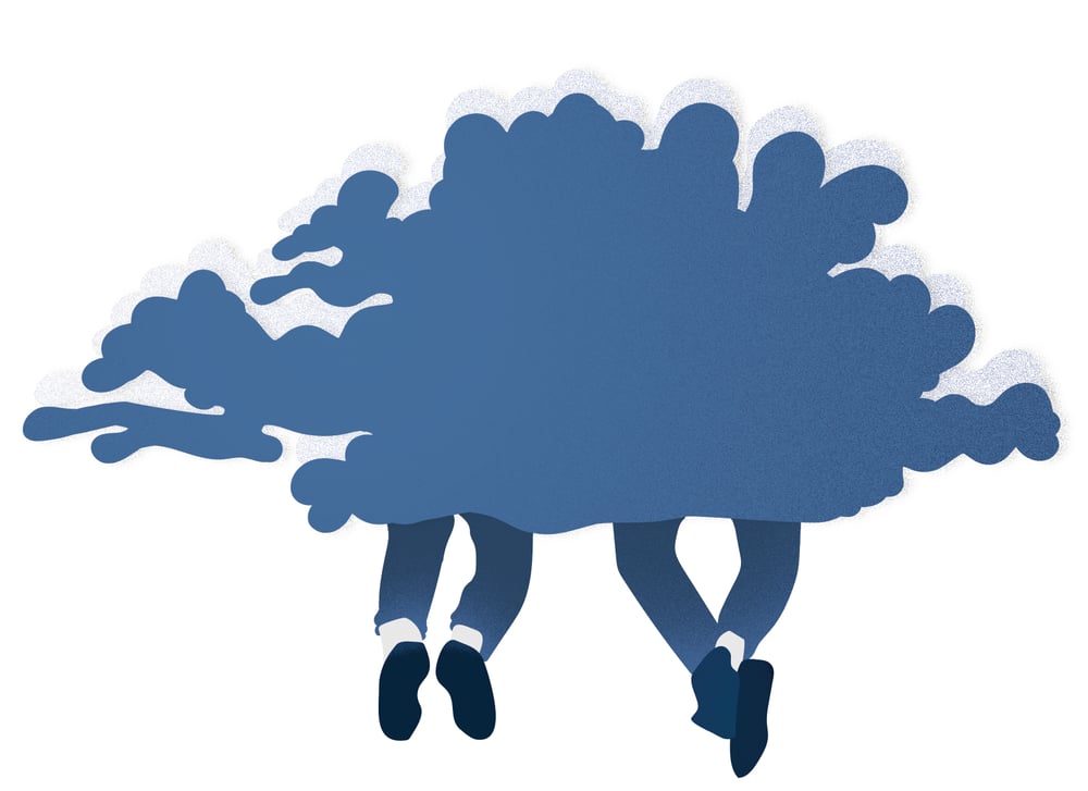 Wir saßen auf einer Wolke und ließen die Beine baumeln – Coverillustration