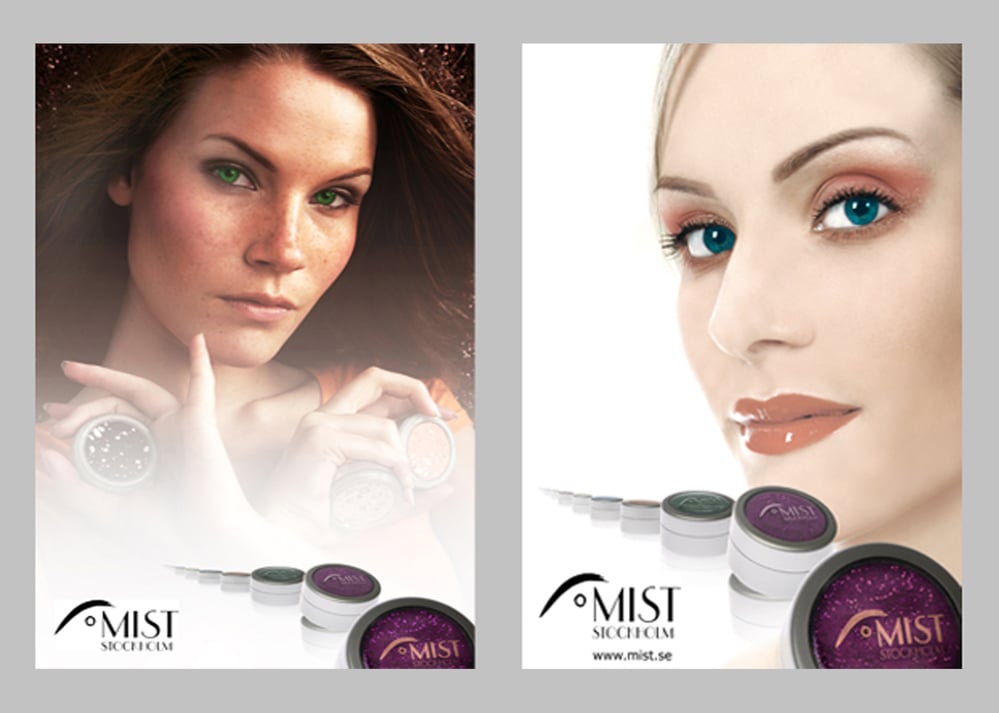 Layoutdesigns für Magazinwerbung