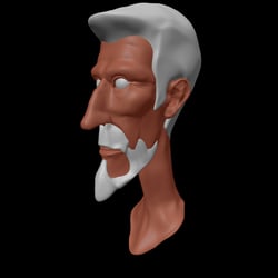 Sculpting Männerkopf