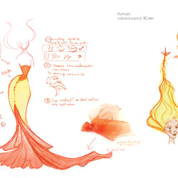 Iterationen und Outfitdetails für Fish fairy