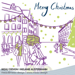 Weihnachtsillustration für Print – mib | mobility institute berlin