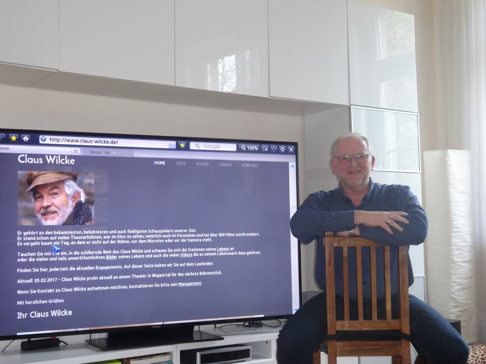 Werkschau PodoConsult – mit der Webseite des Schauspielers Claus Wilke