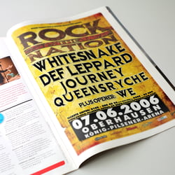 Anzeigengestaltung „Rock the Nation“ (Contra Promotion)