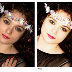 Before-after photo editing example