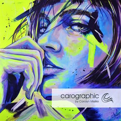 Popart Urbanart portraits painting – Porträt Malerei Kunst von Carolyn Mielke