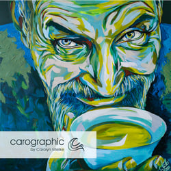 Popart Urbanart portraits painting – Porträt Malerei Kunst von Carolyn Mielke