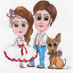 CARTOON mit Tusche und Polychromos