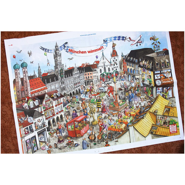 Wimmelbild »Kauf lokal«