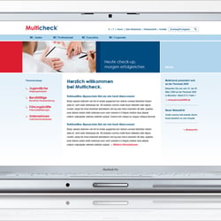Website für Multicheck GmbH, Konolfingen BE / Startseite