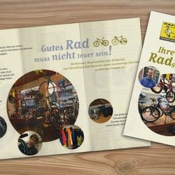 DIN Lang-Folder für ein Fahrradgeschäft