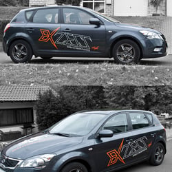 Fahrzeugbeklebung