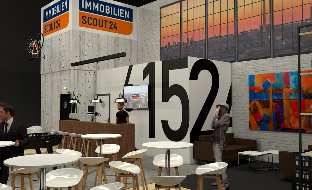 Urbaner Messestand